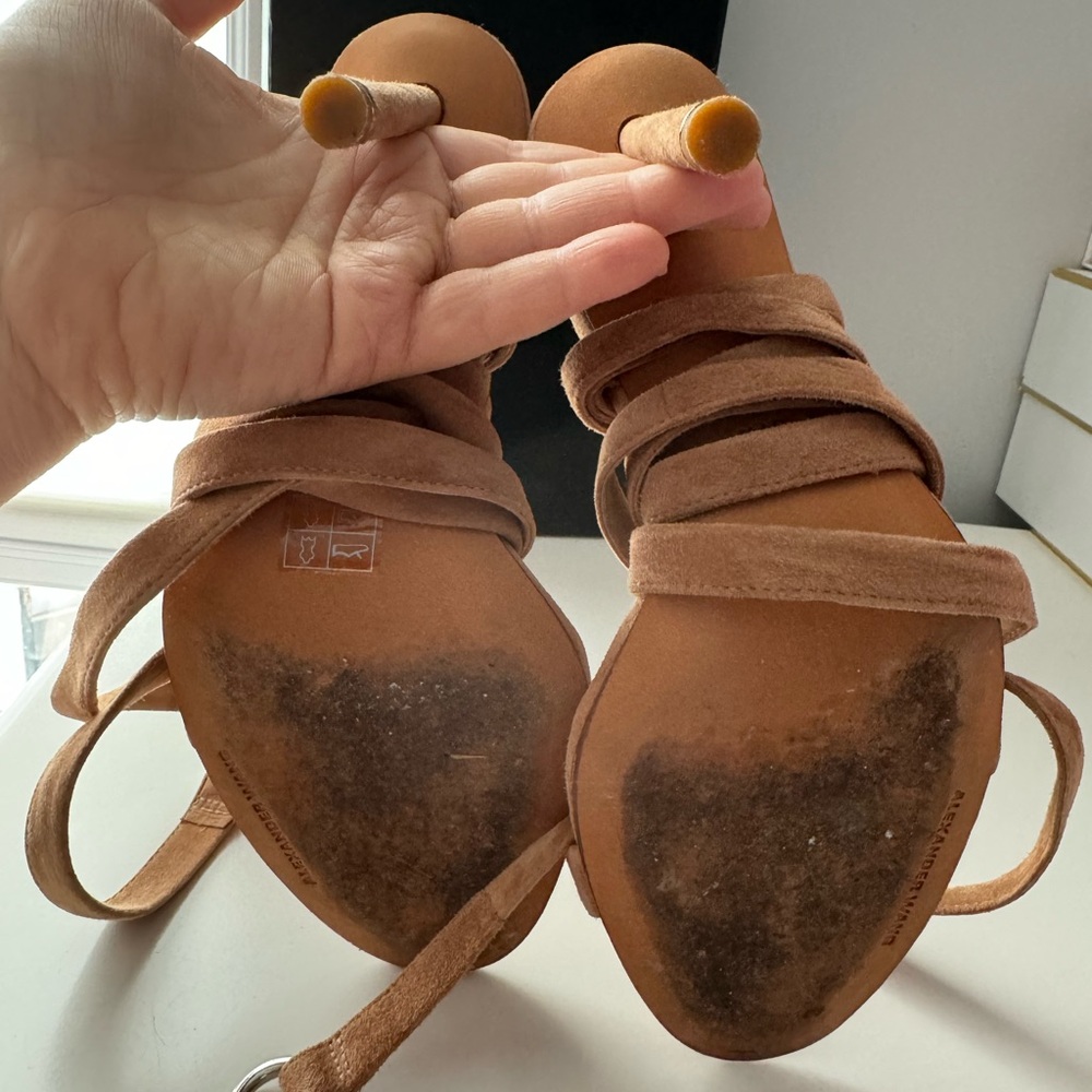 Alexander Wang Tan Suede Heels - Picture 14 of 16